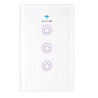 美規智能開關wifi120型美規智能開關白色觸摸墻 Alexa語音控三路