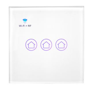 智能開關 WiFi智能觸摸面板開關  86型三路  手機APP遠程控制  支持語音控制 